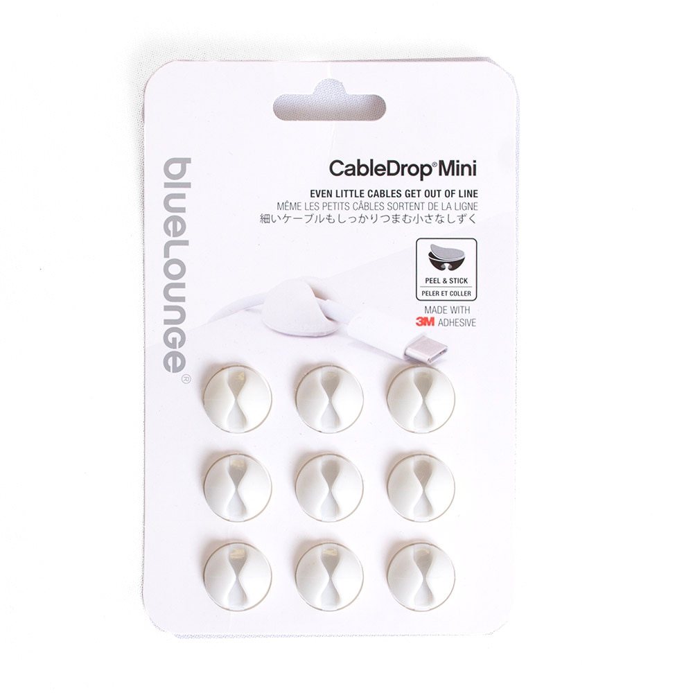 White, Accessories, Tech, Advantus, CableDrop, Mini, Organizer, 9 pack, 866849